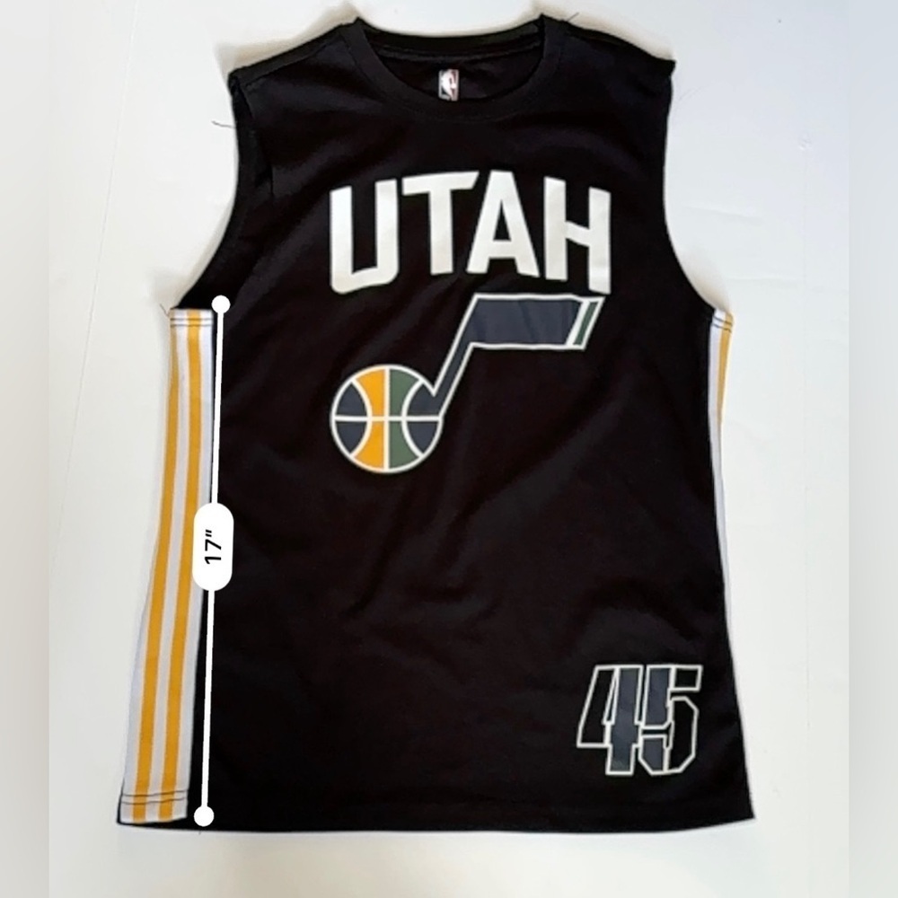 Utah Jazz Donovan Mitchell Mens S Jersey Tank Top Sleeveless NBA black
